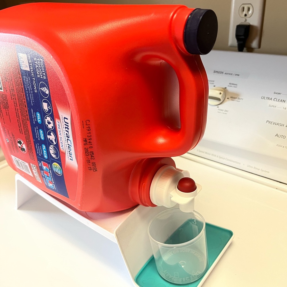 New!  Laundry detergent shelf